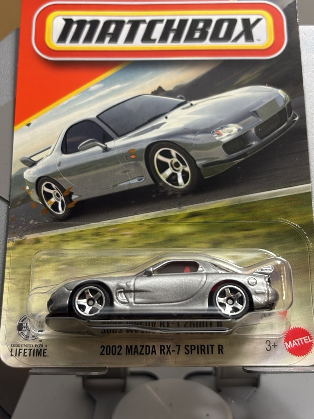 Matchbox 2002 Mazda RX-7 Spirit R - Silver with Black Accents